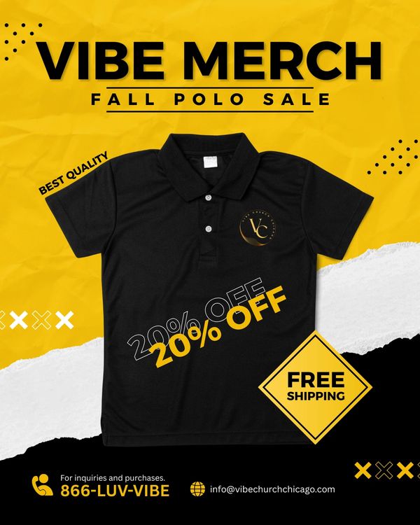 Support the church by wearing our exclusive Vibe Merch! All Proceeds will support our church home! 
