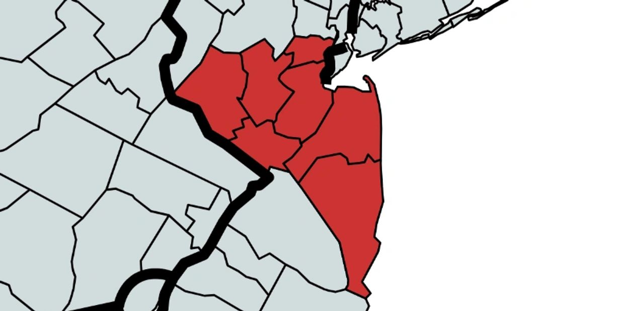 Map of Service area for Central New Jersey Spa Repair and Maintenance