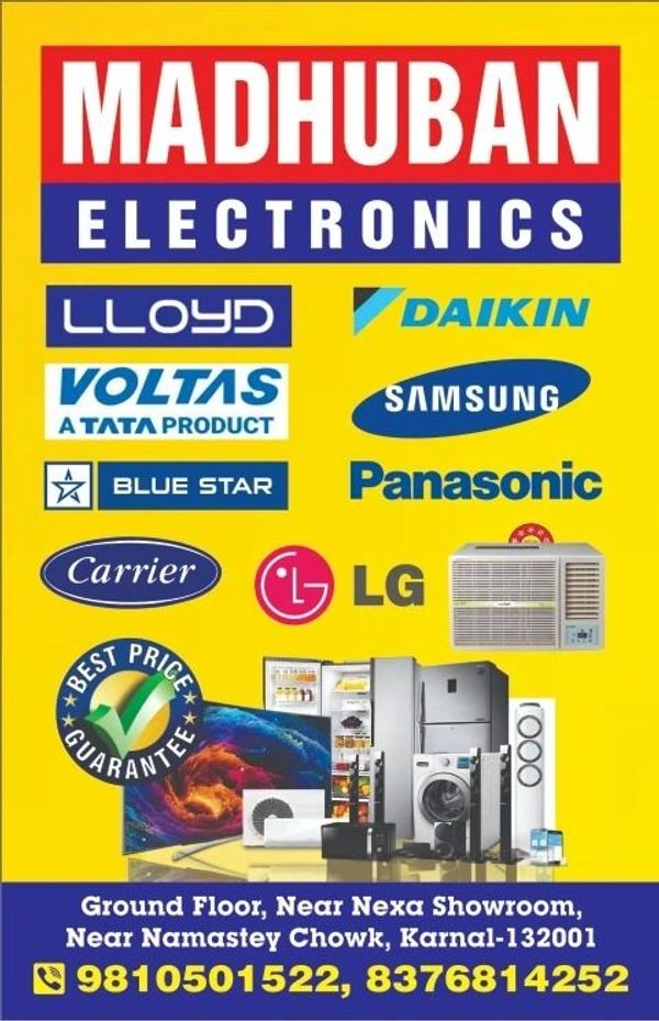 Lloyd, Voltas, Blue star, Carrier, Samsung, LG, Panasonic, Godrej, Daikin etc. 