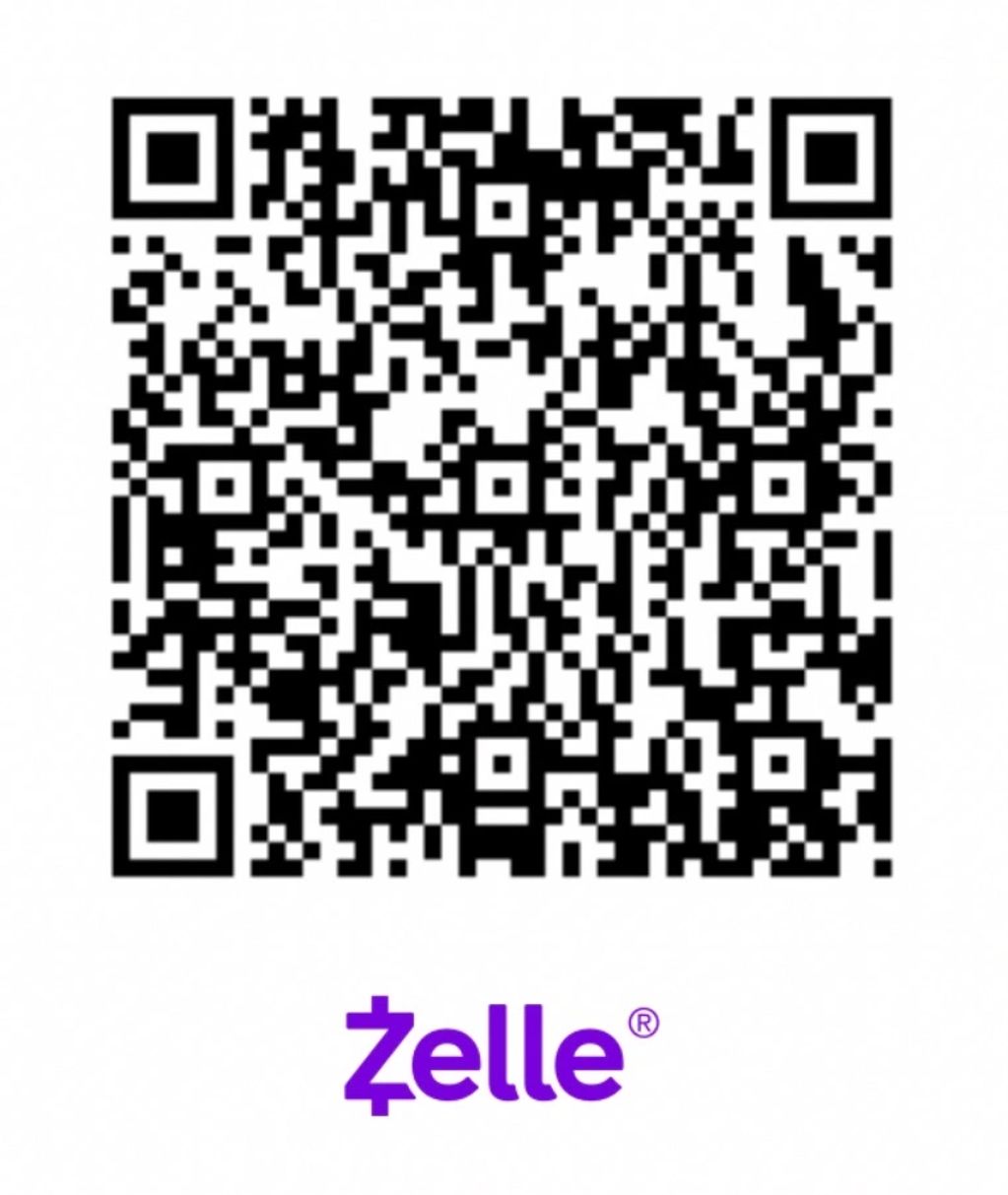 A Zelle QR code for payments.