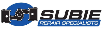 Logo for Subie Repair Specialists with a piston and connecting rod design.