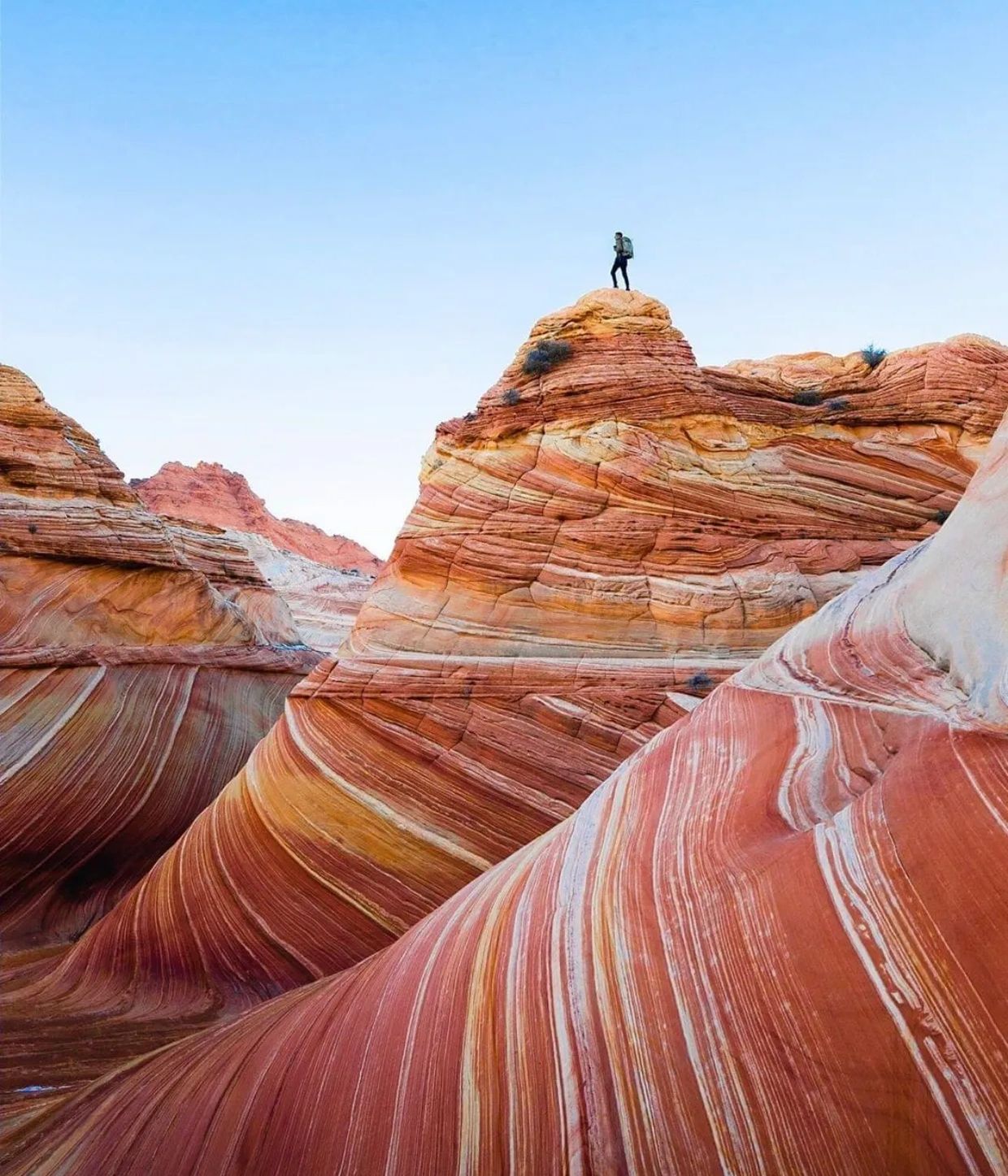 A person on top of a canyon