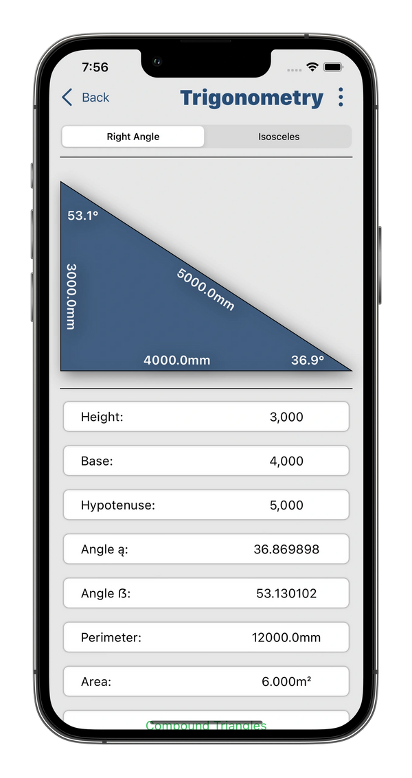 Trig calculator, trigonometry calculator, Pythagoras theorem calculator