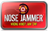 A 'Nose Jammer' logo with slogan.