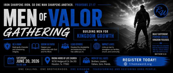 Men of Valor Gathering event for building men in faith and character, June 20, 2026.