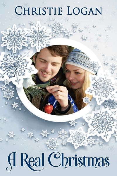 Cover image of A Real Christmas with man and woman admiring a Christmas tree ornament.