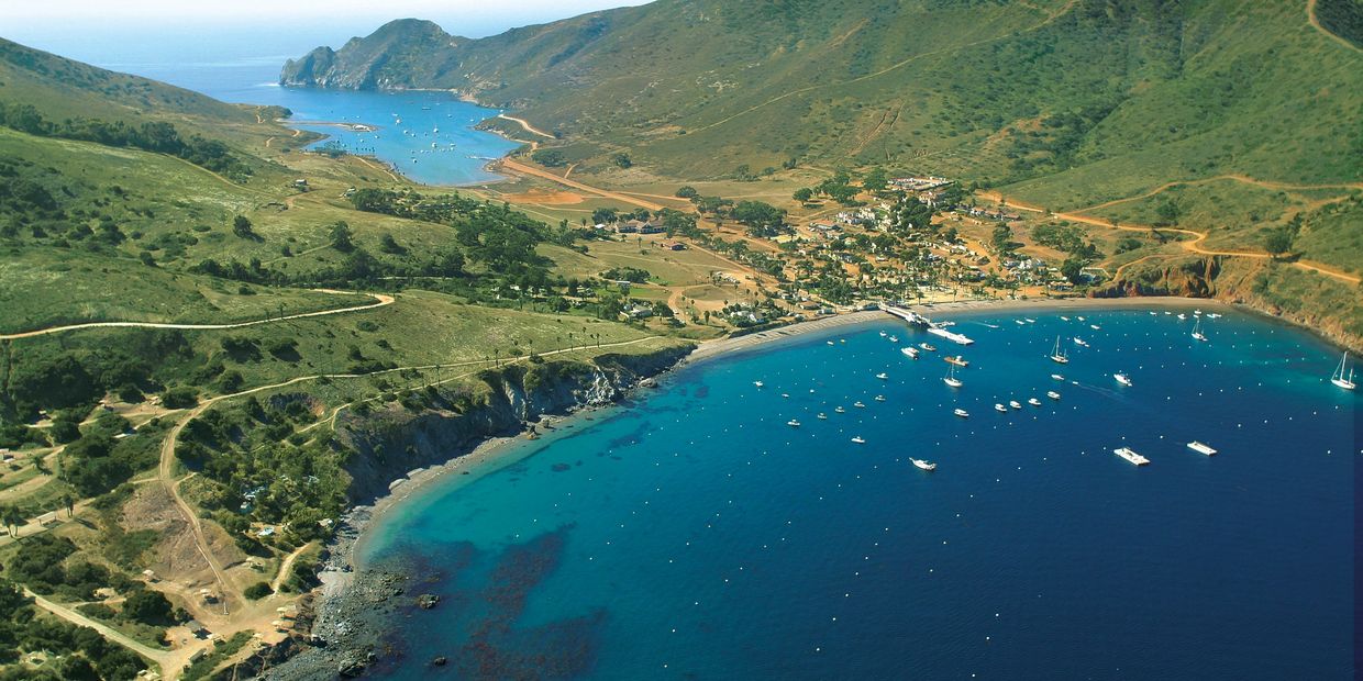 Aerial View of Two Harbors, Catalina Island.  