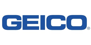 GEICO logo in blue letters.