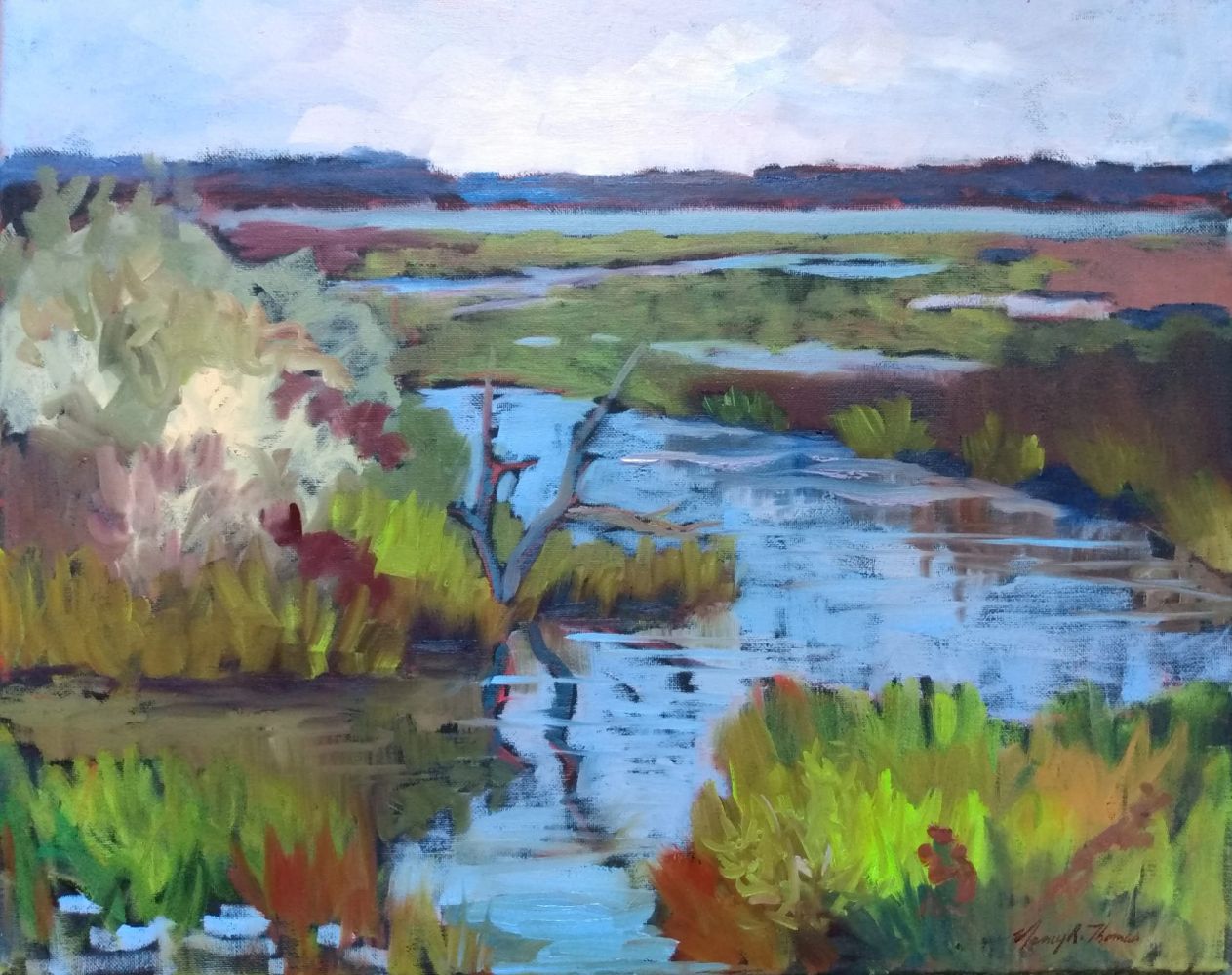 Oil Painting, plein air painting, eastern shore, assateague