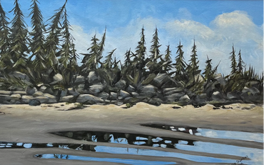         "Stratcona Low Tide"
            24" x 30" Acrylic
                  $1300