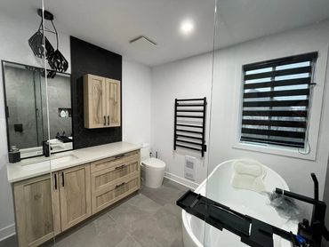 Rénovation complète salle de bain moderne rive-sud à Laprairie