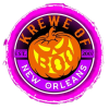 Logo of Krewe of Iris, a New Orleans Mardi Gras organization.