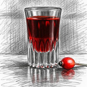 Hipsterra in a shot glass.