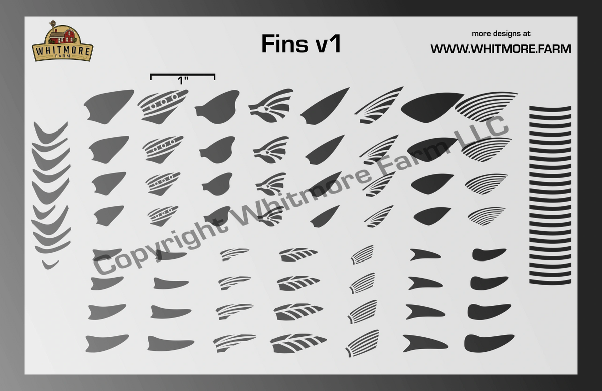 Whitmore Farms Stencils for Lure Blanks