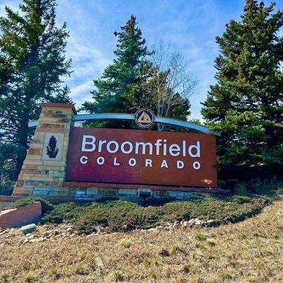 Welcome sign for Broomfield, Colorado.