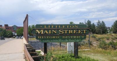 Sign for Littleton Main Street Historic District.