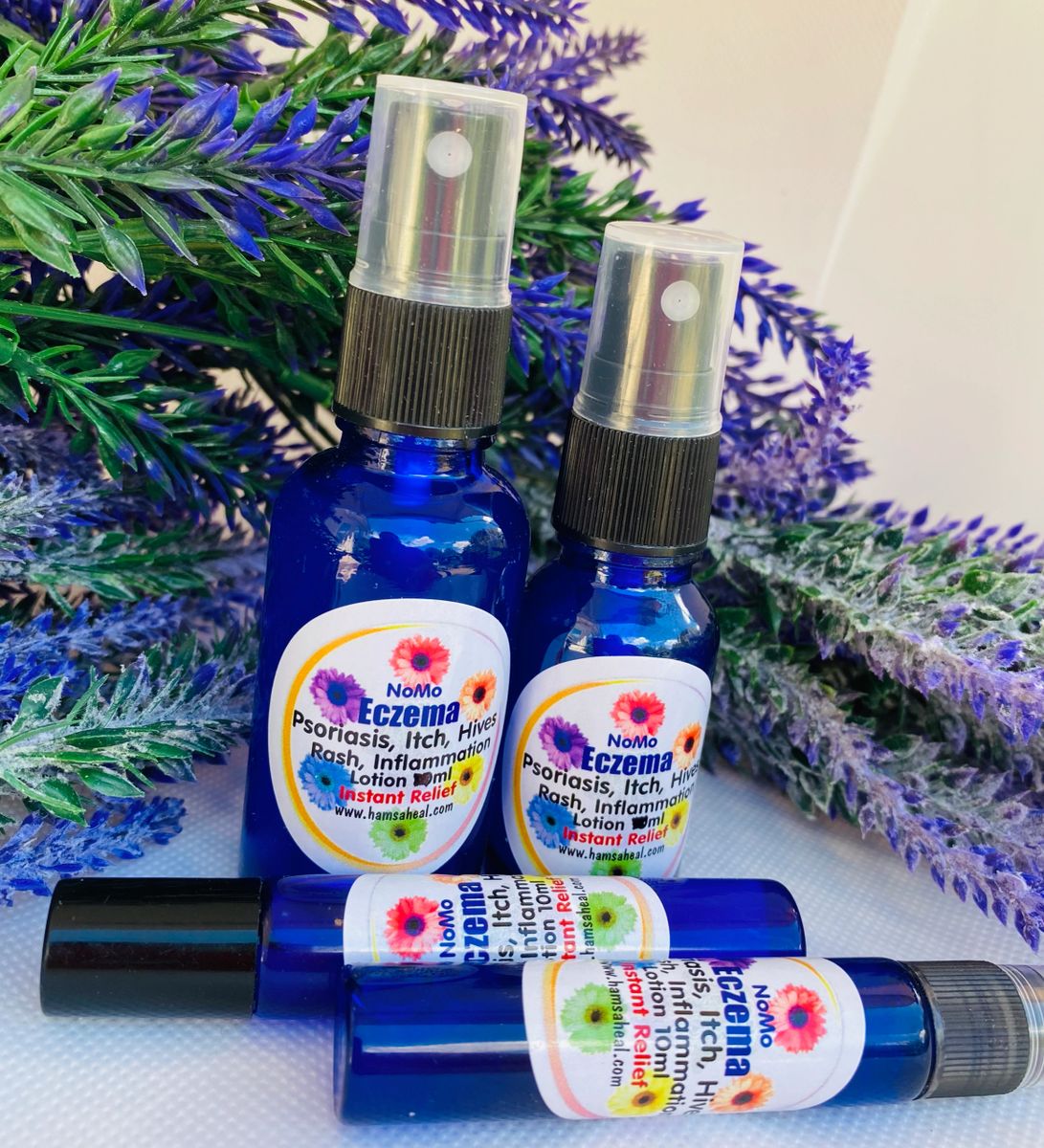 NoMo Eczema, Psoriasis, Hives, Rash, Itch Lotion Lavender