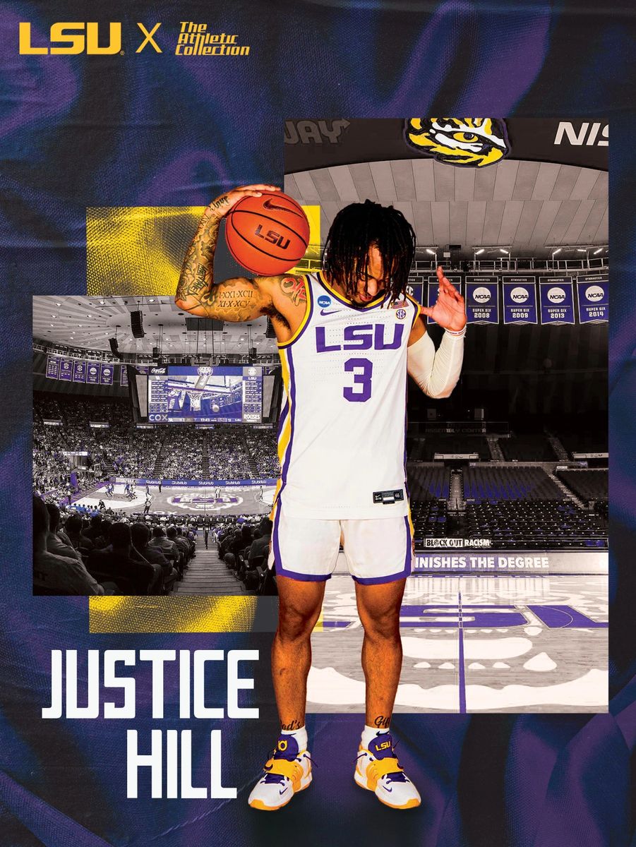 Justice Hill LSU Men's Basketball Poster