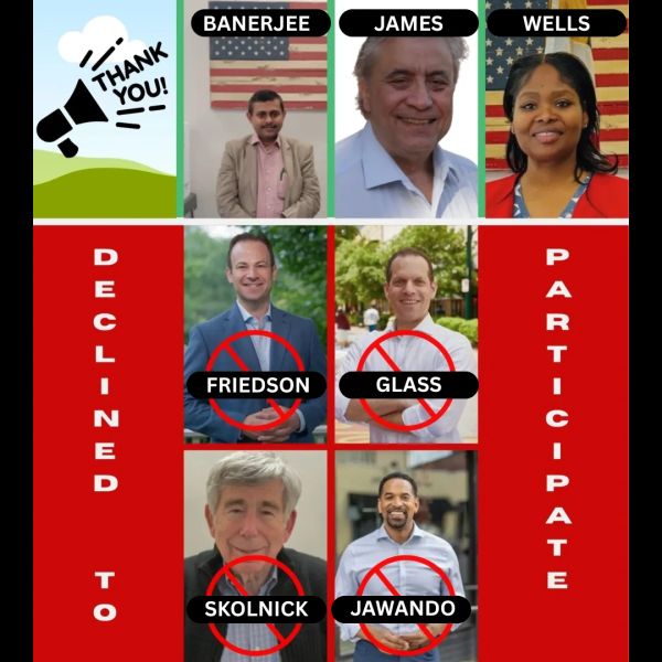 Collage showing individuals who declined or participated, with 'Thank You' message.