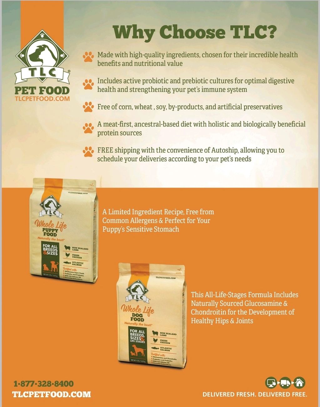 TLC Pet Food  Delivered Fresh. Delivered Free.