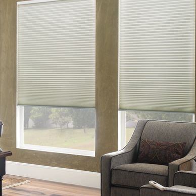 Honeycomb blinds. Cellular blinds. Light control in living room. Clean lines, neutral colours. 