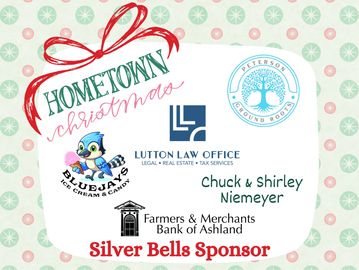 Christmas sponsor collage with logos and festive design.