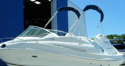 2009 Sea Ray 240 Sundancer with Bimini and Camper Tops in Storage Boots