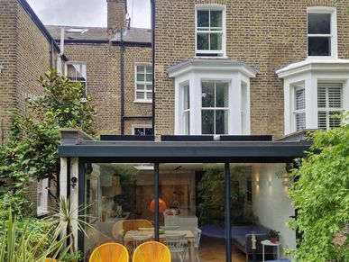 Modern Extension, Kitchen extension, 
Basement extension, Sliding doors, Architects South London, 