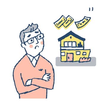 Man worried about house bills.