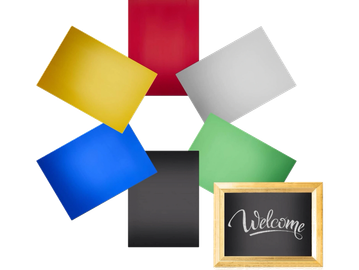 5 x 7” Coloured Aluminum Sheets  