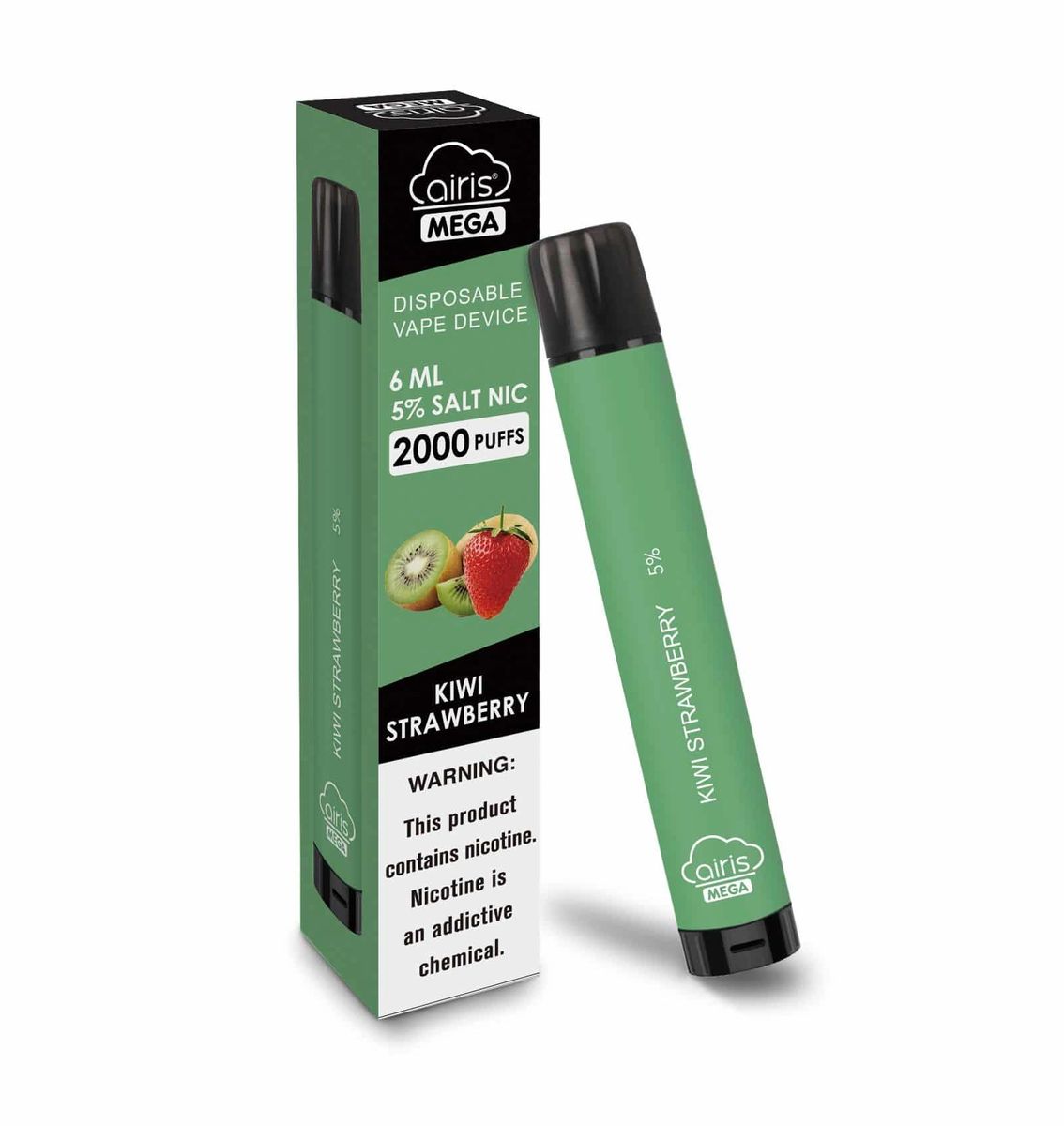 Airis Mega Kiwi Strawberry Disposable Vape Device 2000 Puffs
