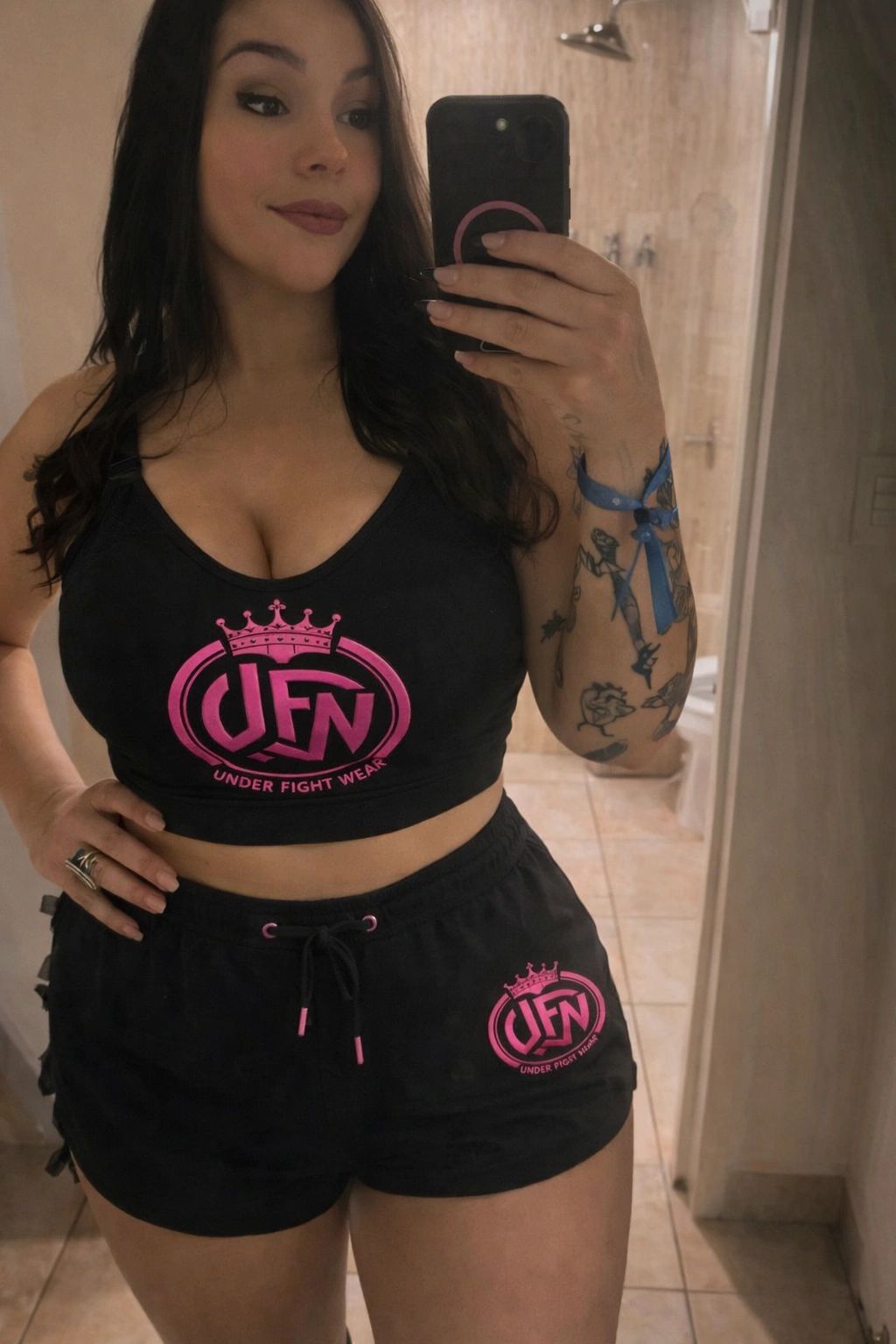 Under Fight Wear Set Black/Pink