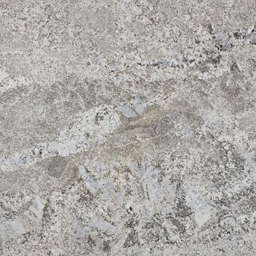  white background tone and mix of small and large silver crystals and sweeping movement in the slabs