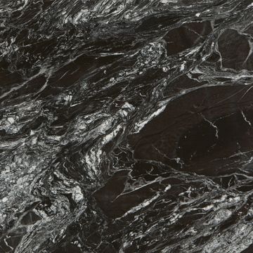 This black granite, with white veins, has the look of a marble, similar to Negro Marquina from Spain