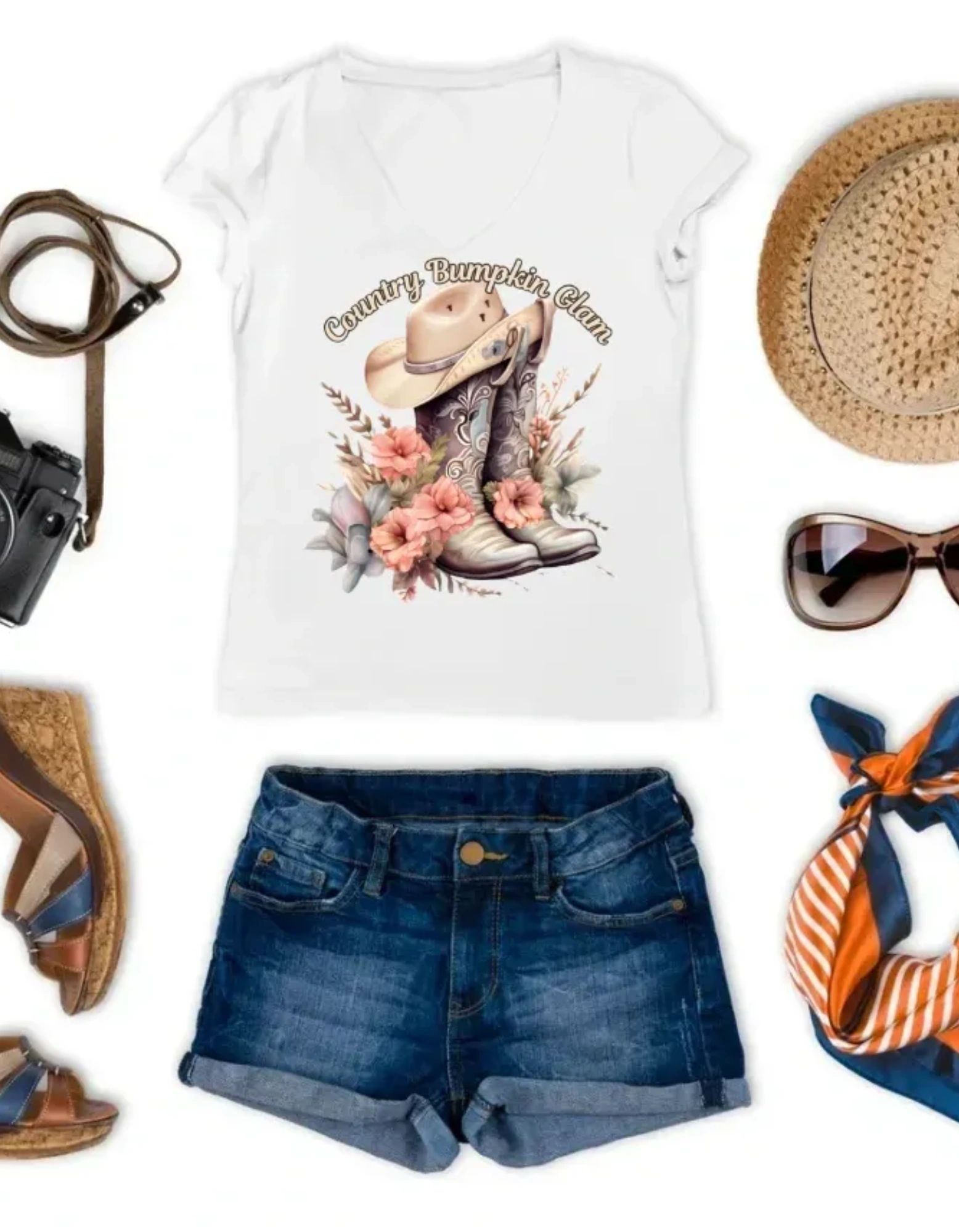 Custom T-Shirts for Country Bumpkin Glam | Shop Now