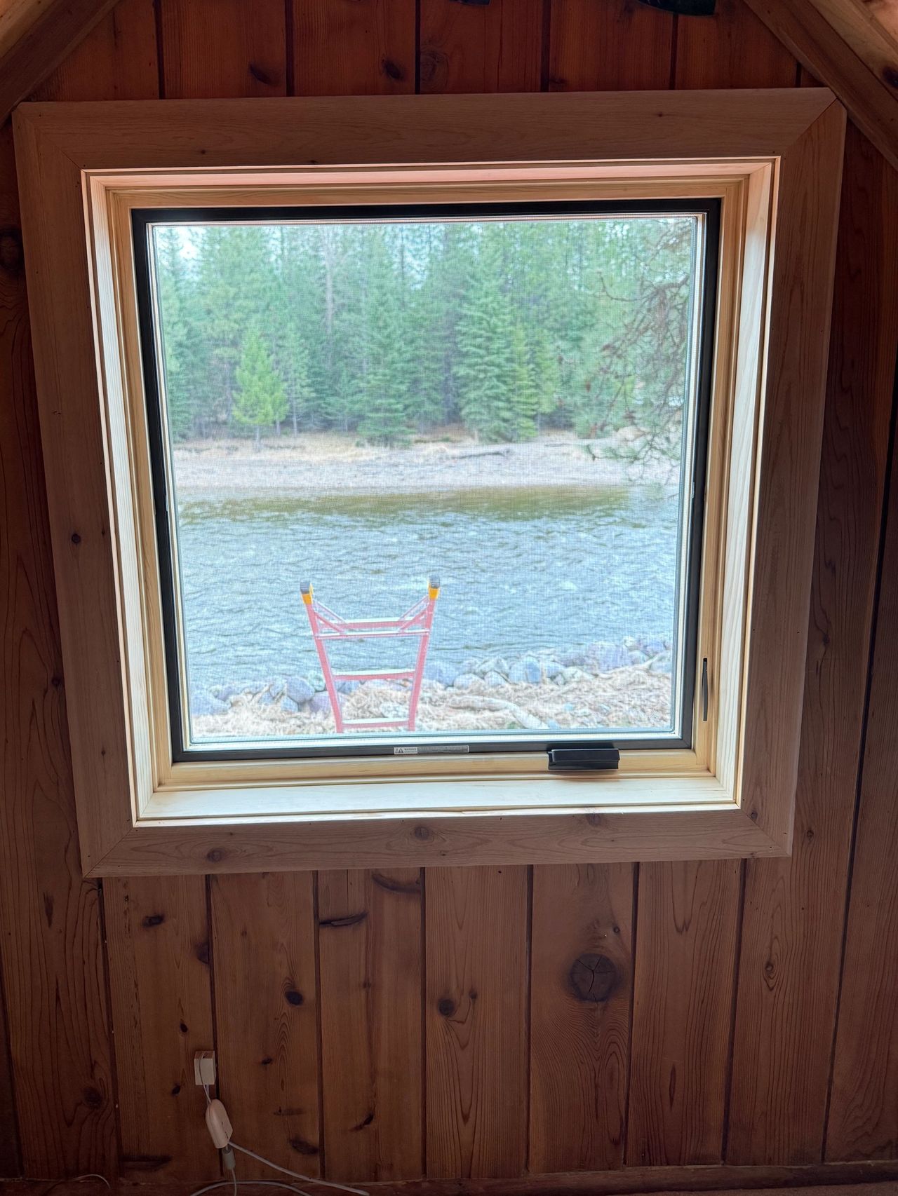 Newly installed Pella Lifestyle window for a Precision Glass client down in Bigfork MT