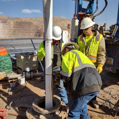 Pump and motor installation.