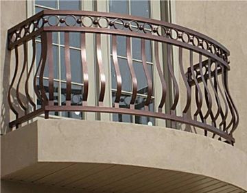 Wrought iron railing for balcony