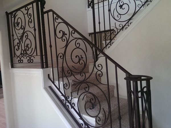 Wrought iron stair railings