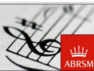 Close-up of a musical treble clef with ABRSM logo in the corner.