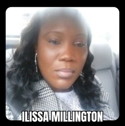 Portrait of a woman with long black hair in a car.