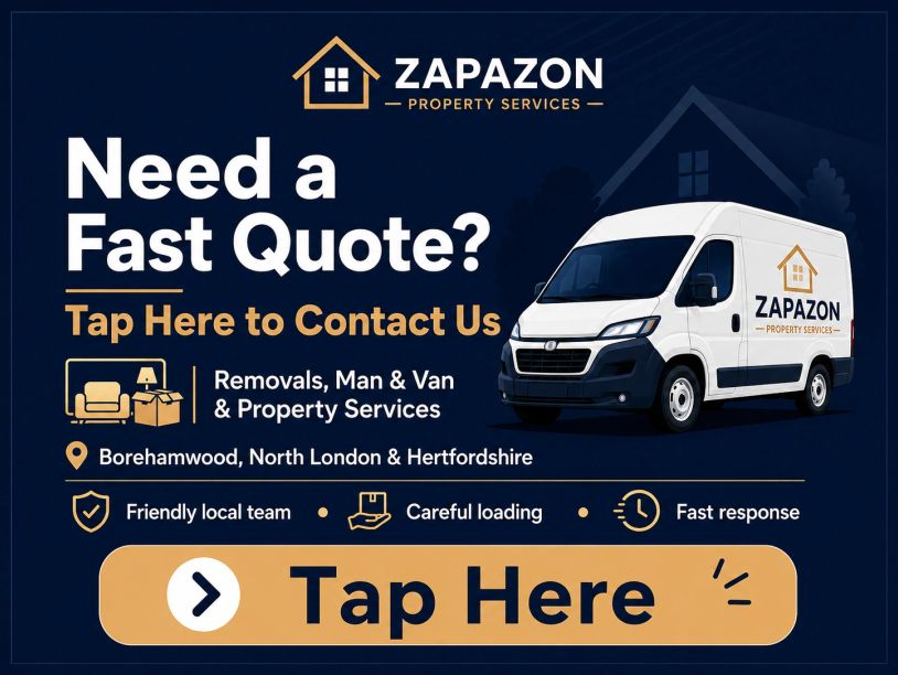 Removals, man & van and property services across Borehamwood, North London and Hertfordshire.
