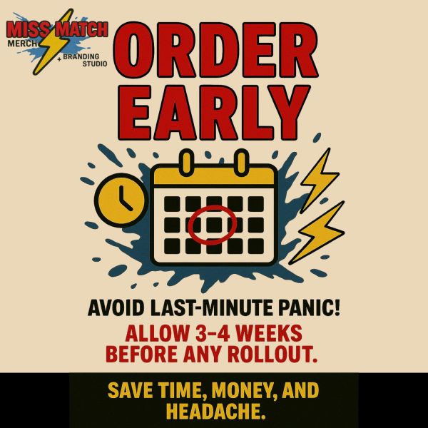 Order early to avoid last-minute panic and save time, money, and headache.