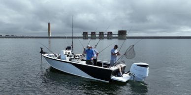 Fishing guide boat charter used for fishing