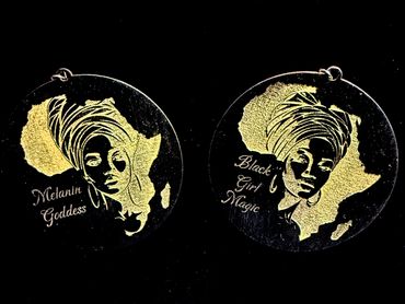 Custom designed acrylic earrings