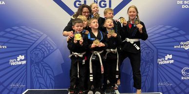 Celebrating four Golds, one silver and one bronze for the Winchester School of Martial Arts BJJ team!