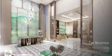 Hotel-like reception area of Jade Residences along Chino Roces Avenue, Makati City