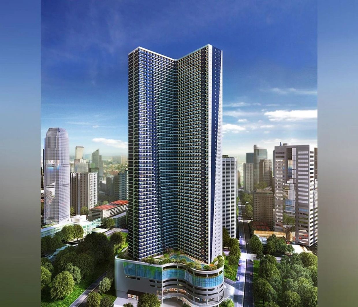 AIR Residences in Makati building facade