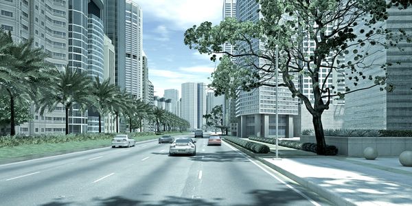 Artist's perspective of Ayala Avenue, Makati City