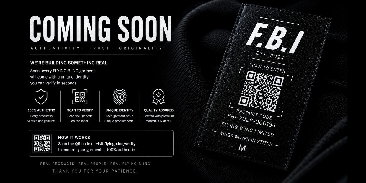 FLYING B INC authentic clothing brand identity